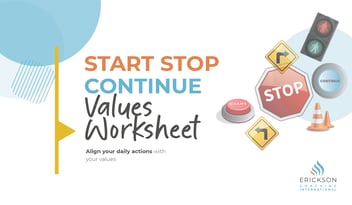 Start Stop Continue Values Worksheet