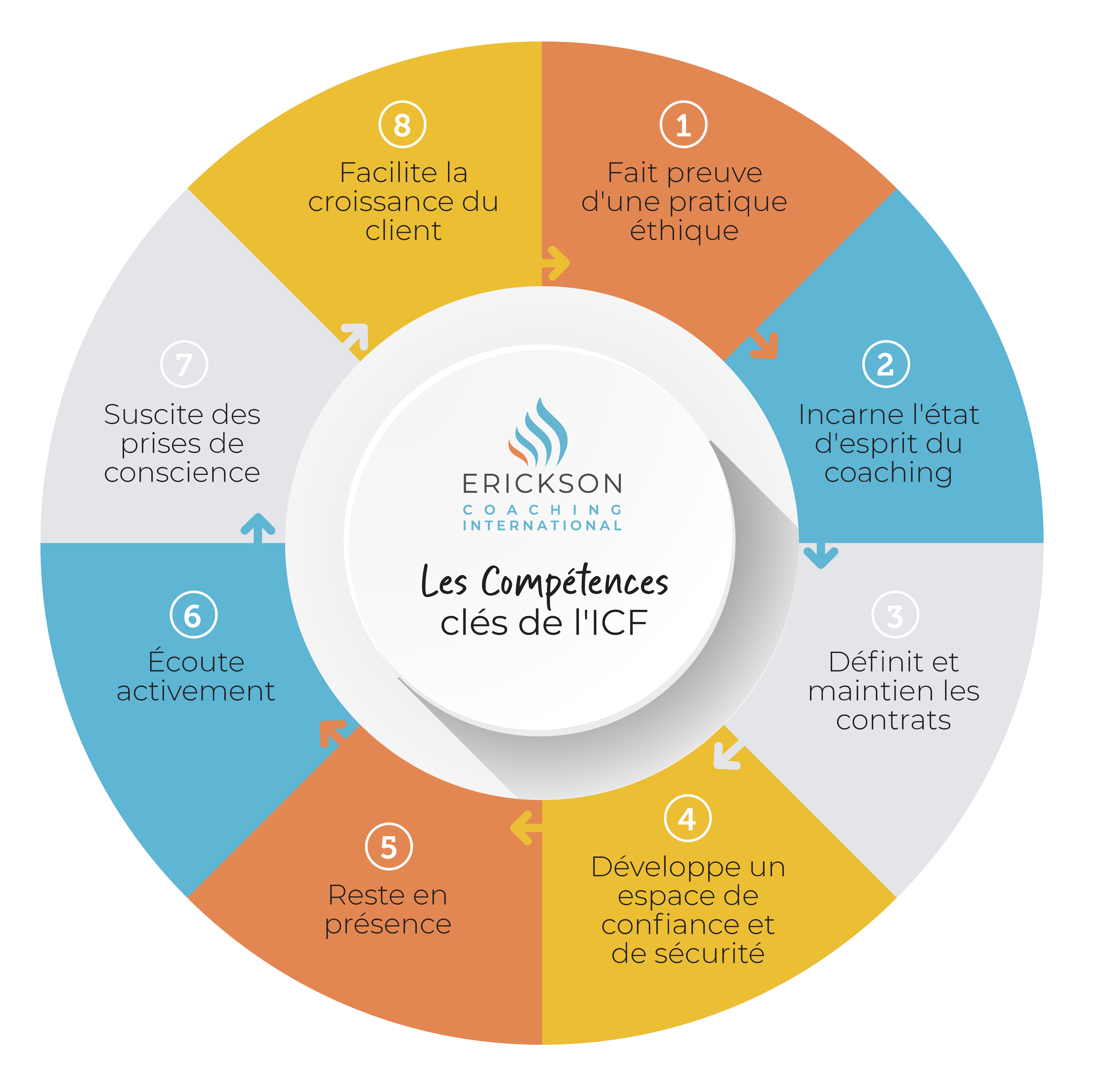 ICF Core Competencies Wheel in French
